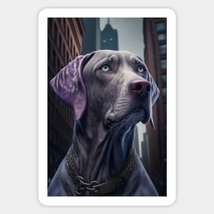 Weimaraner in NYC Sticker